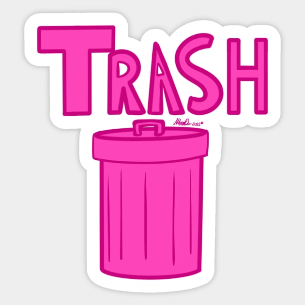 Garbage’s Trash Tee Sticker by MelMorningdew